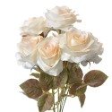 Clayre & Eef Fleur artificielle Rose 47 cm Blanc Plastique
