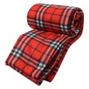 Clayre & Eef Throw Blanket 180x200 cm Red Polyester Diamonds