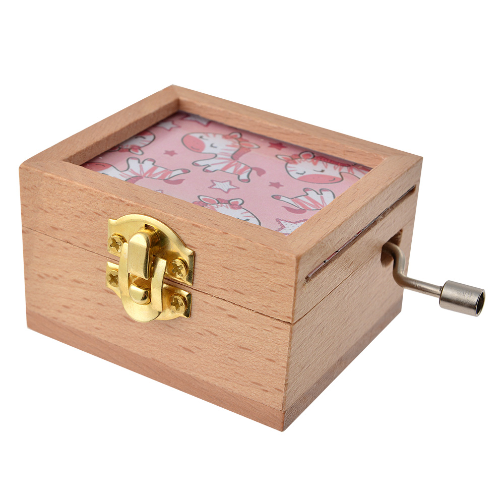 Clayre&Eef Muziekdoos 9x6x4 cm Roze Hout afbeelding