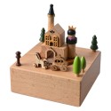 Clayre & Eef Music box 11x12x14 cm Beige Wood