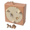 Clayre & Eef Music box 11x12x14 cm Beige Wood