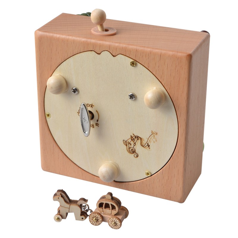 Clayre & Eef Music box 11x12x14 cm Beige Wood