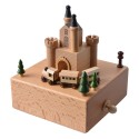 Clayre & Eef Music box 11x12x14 cm Beige Wood