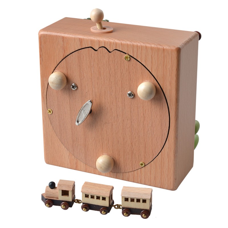 Clayre & Eef Music box 11x12x14 cm Beige Wood