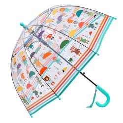Juleeze Children's umbrella Ø 70x65 cm Transparent Plastic Animals