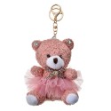 Clayre & Eef Keychain Bear 10 cm Pink Synthetic
