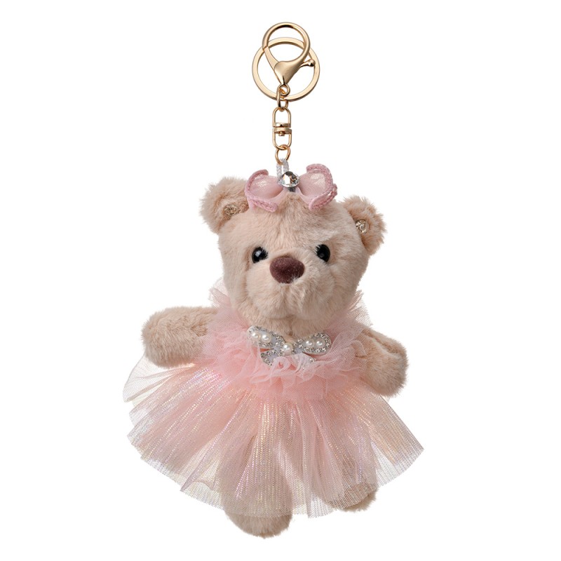 Clayre & Eef Portachiavi Orso 15 cm Marrone Sintetico