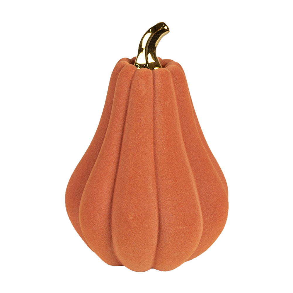 Clayre & Eef Decoratie Pompoen Ø 13x19 cm Oranje Keramiek afbeelding