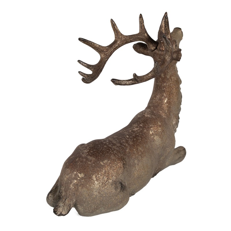 Clayre & Eef Statuetta decorativa Cervo 29x15x27 cm Marrone Poliresina