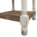 Clayre & Eef Tavolino 80x80x85 cm Bianco Marrone Legno