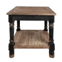Clayre & Eef Beistelltisch 80x80x85 cm Schwarz Holz