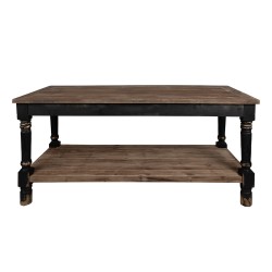 Clayre & Eef Präsentationstisch 180x70x85 cm Schwarz Holz