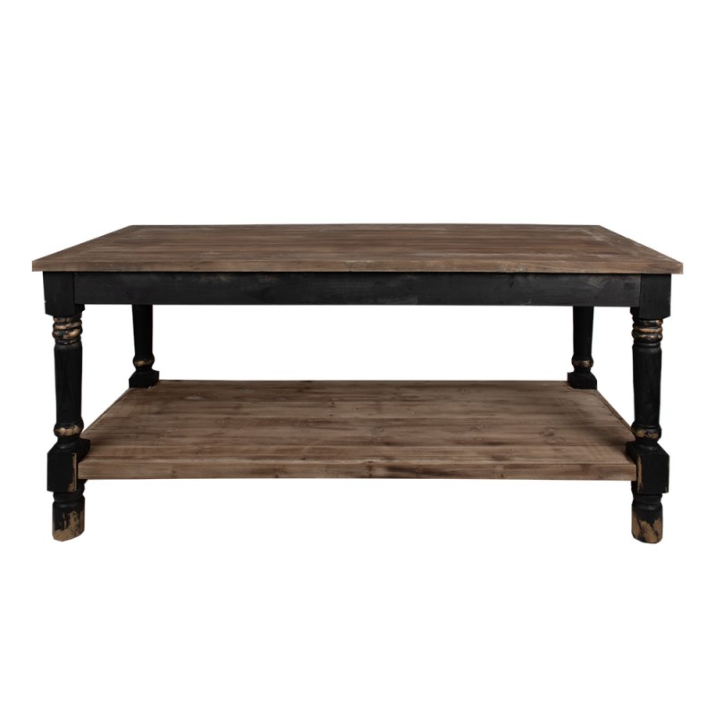 Clayre & Eef Präsentationstisch 180x70x85 cm Schwarz Holz