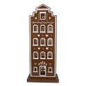 Clayre & Eef Gingerbread house with LED 31x16x75 cm Brown Iron