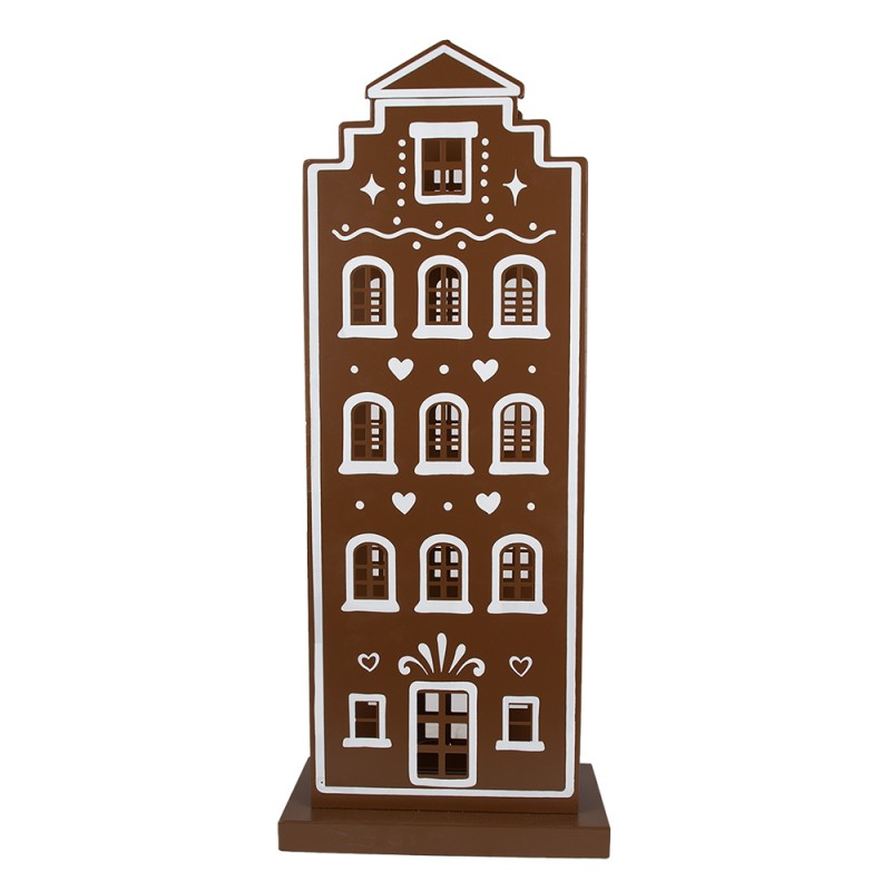 Clayre & Eef Gingerbread house with LED 31x16x75 cm Brown Iron