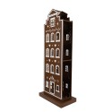 Clayre & Eef Gingerbread house with LED 31x16x75 cm Brown Iron