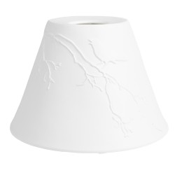 Clayre & Eef Pendant lampshade Ø 15x10 cm White Porcelain Birds on Branches