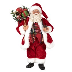 Clayre & Eef Décoration de Noël Image Père Noël 27 cm Rouge Plastique
