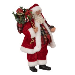 Clayre & Eef Décoration de Noël Image Père Noël 27 cm Rouge Plastique