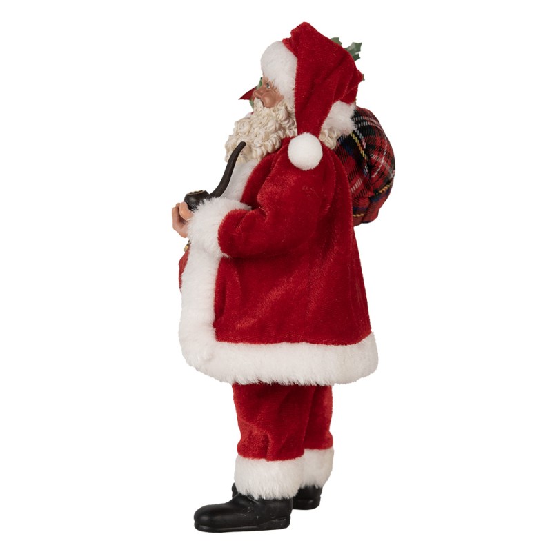 Clayre & Eef Décoration de Noël Image Père Noël 27 cm Rouge Plastique