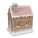 Clayre & Eef Maison en pain d'épices avec LED 13x10x16 cm Marron Polyrésine
