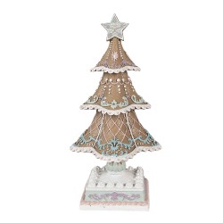 Clayre & Eef Decorazione di Natalizie Albero di Natale 25 cm Marrone Poliresina