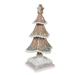 Clayre & Eef Decorazione di Natalizie Albero di Natale 25 cm Marrone Poliresina