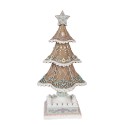 Clayre & Eef Decorazione di Natalizie Albero di Natale 25 cm Marrone Poliresina