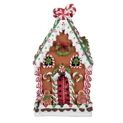 Clayre & Eef Maison en pain d'épice 20x20x37 cm Marron Polyrésine