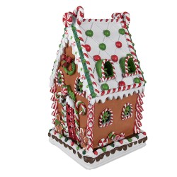 Clayre & Eef Maison en pain d'épice 20x20x37 cm Marron Polyrésine