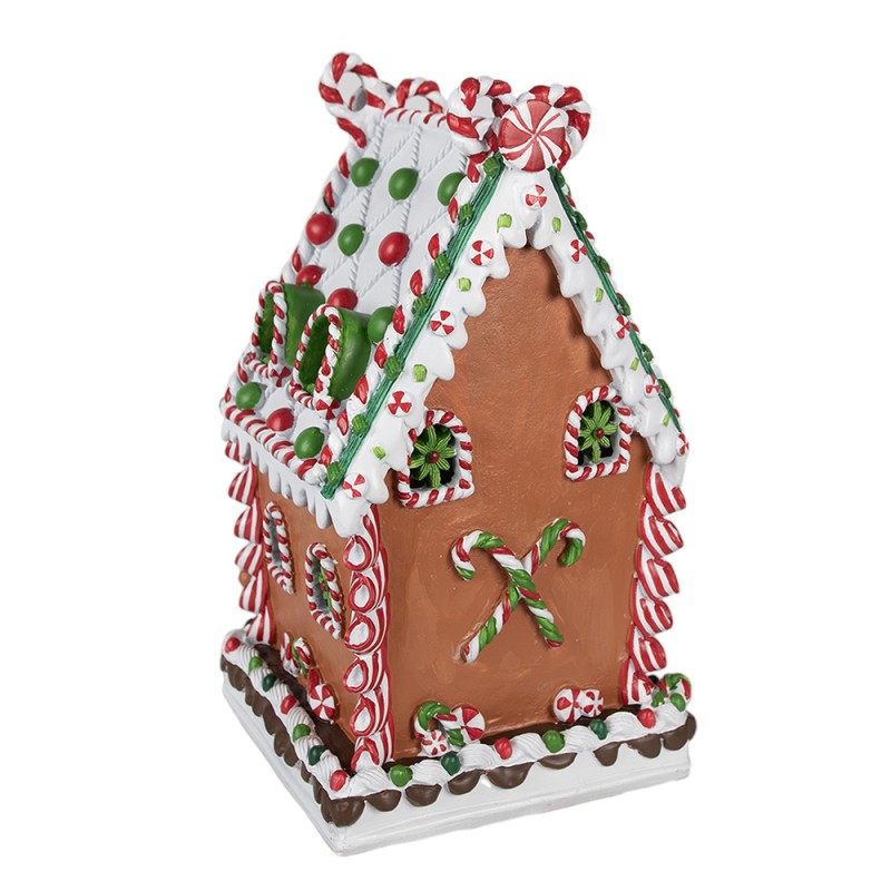 Clayre & Eef Maison en pain d'épice 20x20x37 cm Marron Polyrésine