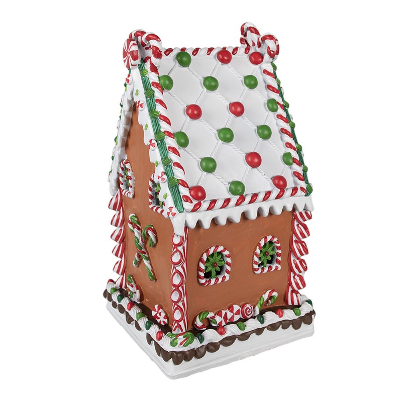 Clayre & Eef Maison en pain d'épice 20x20x37 cm Marron Polyrésine