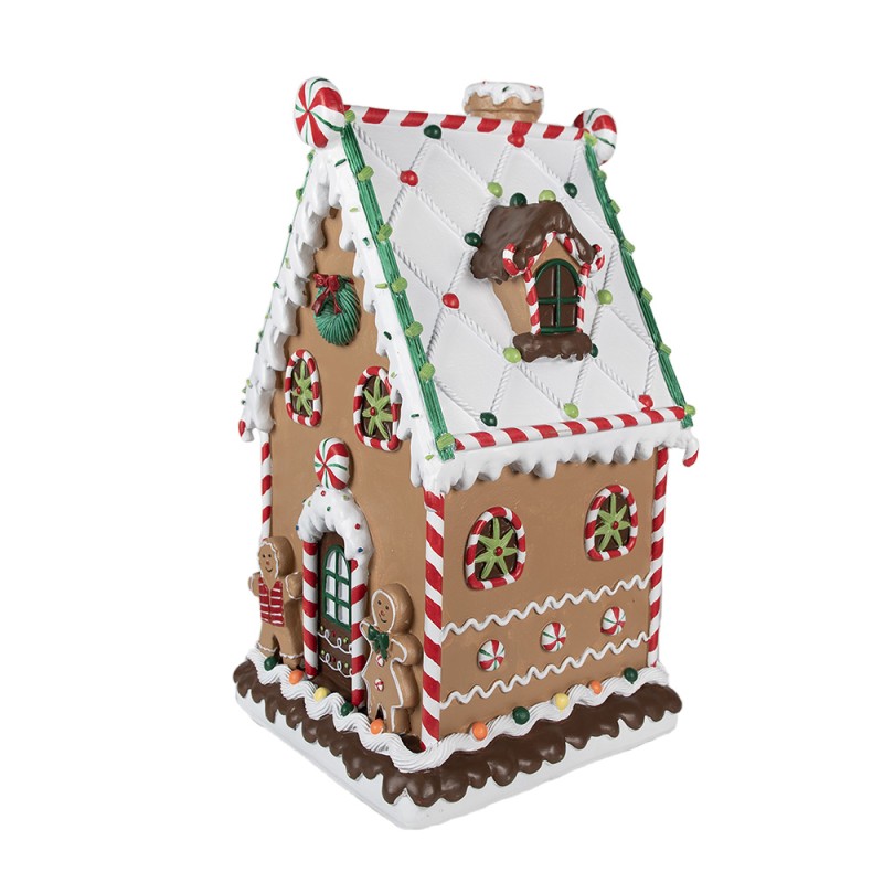 Clayre & Eef Lebkuchenhaus 28x28x51 cm Braun Polyresin