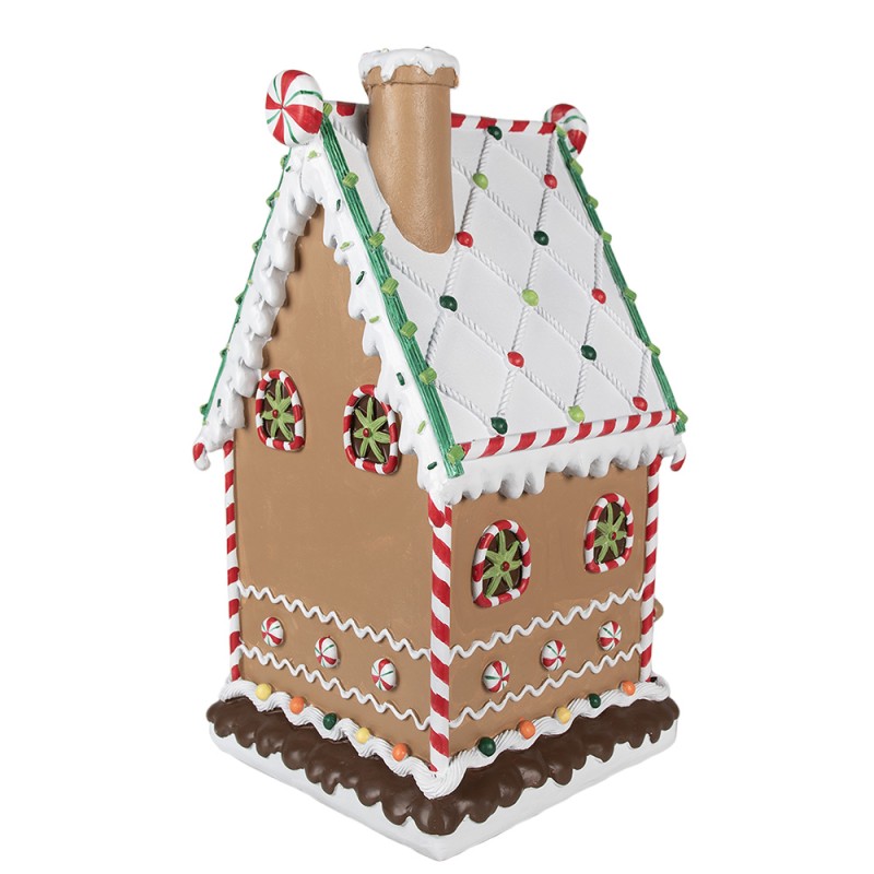 Clayre & Eef Lebkuchenhaus 28x28x51 cm Braun Polyresin
