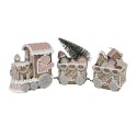 Clayre & Eef Christmas Decoration with LED Lighting Train 30x7x12 cm Brown Polyresin