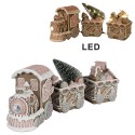 Clayre & Eef Christmas Decoration with LED Lighting Train 30x7x12 cm Brown Polyresin