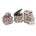 Clayre & Eef Christmas Decoration with LED Lighting Train 30x7x12 cm Brown Polyresin