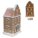 Clayre & Eef Gingerbread house with LED 12x9x20 cm Brown Polyresin