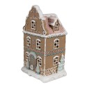Clayre & Eef Gingerbread house with LED 12x9x20 cm Brown Polyresin