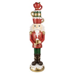 Clayre & Eef Christmas Decoration Figurine Nutcracker 120 cm Red Plastic
