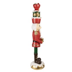 Clayre & Eef Christmas Decoration Figurine Nutcracker 120 cm Red Plastic