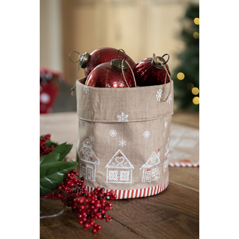 Clayre & Eef Tovagliette set di 6 48x33 cm Marrone Cotone Casa di pan di zenzero