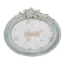 Clayre & Eef Photo Frame 13x18 cm Green Plastic Oval
