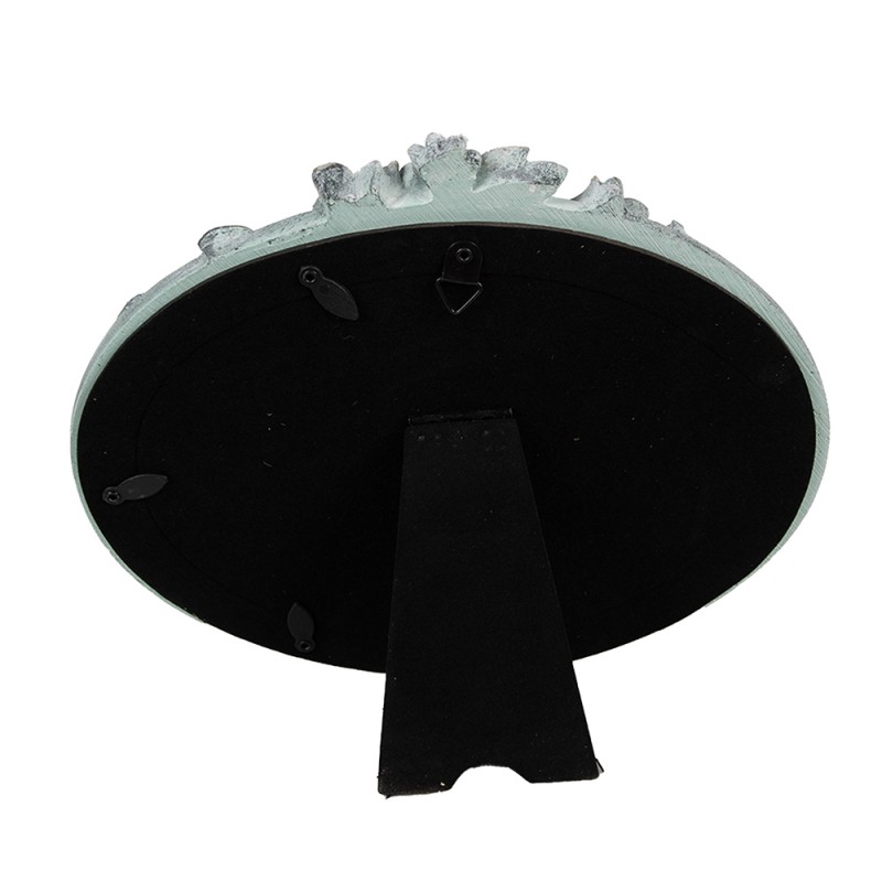 Clayre & Eef Photo Frame 13x18 cm Green Plastic Oval