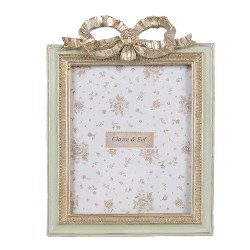Clayre & Eef Cornice per foto 13x18 cm Verde Plastica