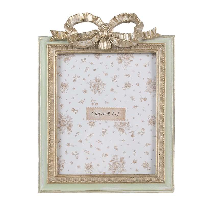 Clayre & Eef Cornice per foto 13x18 cm Verde Plastica
