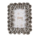 Clayre & Eef Bilderrahmen 10x15 cm Silberfarbig Kunststoff