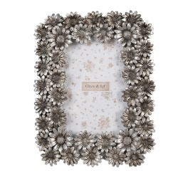 Clayre & Eef Bilderrahmen 10x15 cm Silberfarbig Kunststoff