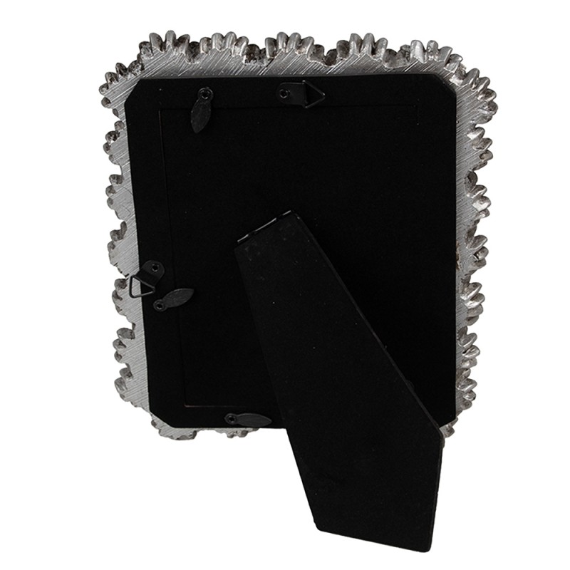 Clayre & Eef Bilderrahmen 10x15 cm Silberfarbig Kunststoff
