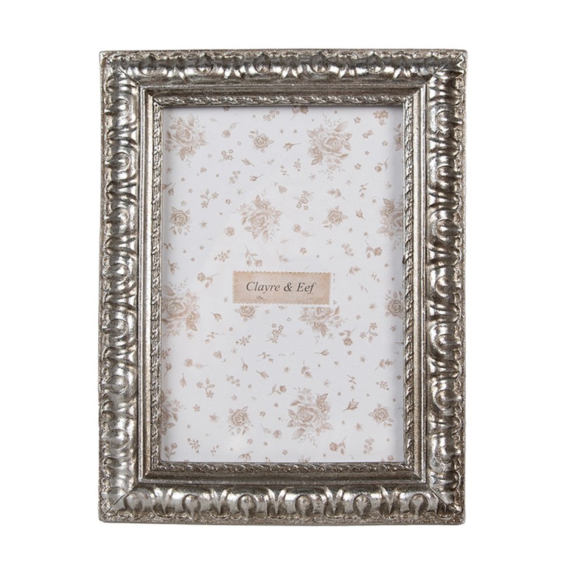 Clayre & Eef Cadre photo 10x15 cm Couleur argent Plastique Verre